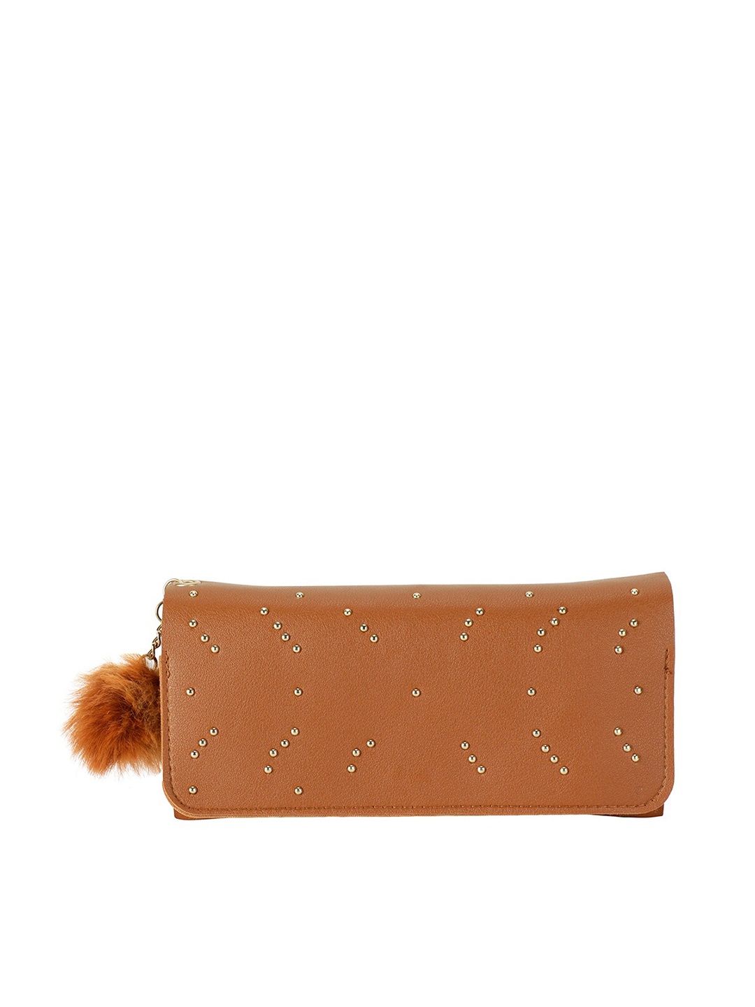 

ZEVORA Women Brown Embellished Two Fold Wallet