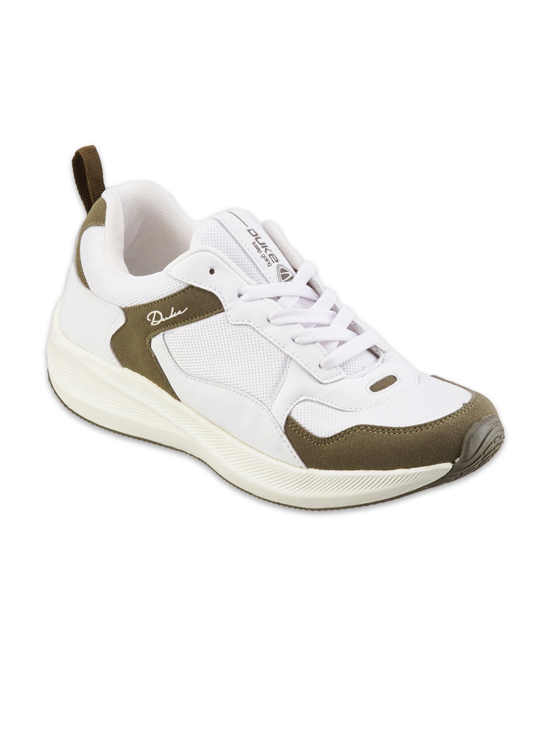 

Duke Men White Mesh Running Shoes