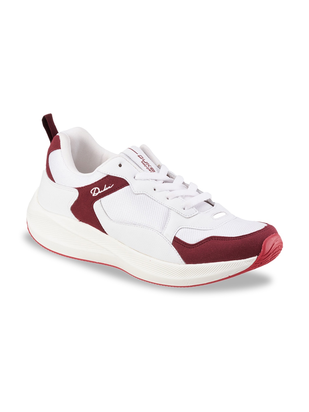 

Duke Men White Mesh Running Shoes