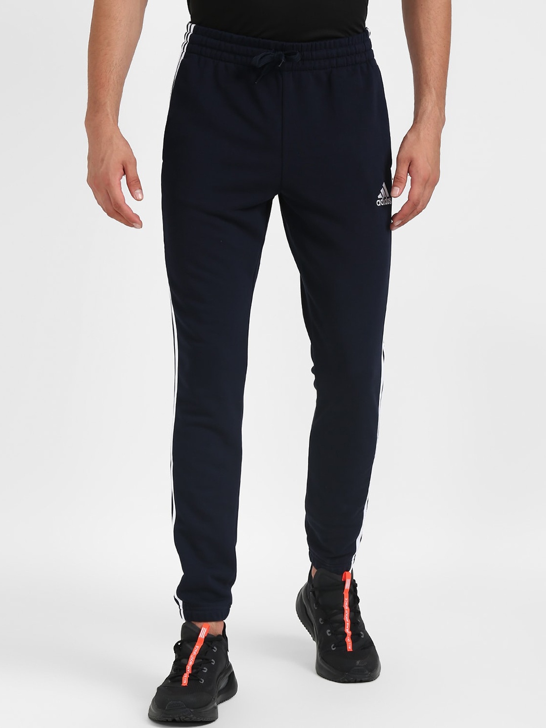 

ADIDAS Men Blue Solid Cotton Track Pants