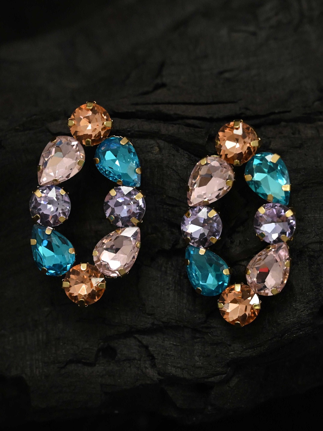 

justpeachy Multicoloured Contemporary Drop Earrings, Multi