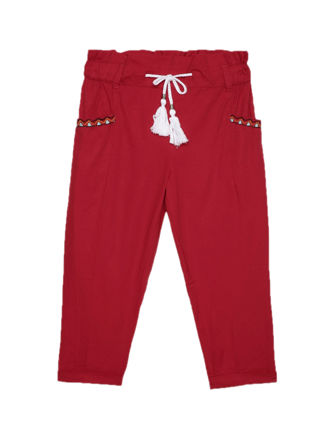 

UNDER FOURTEEN ONLY Girls Red Trousers