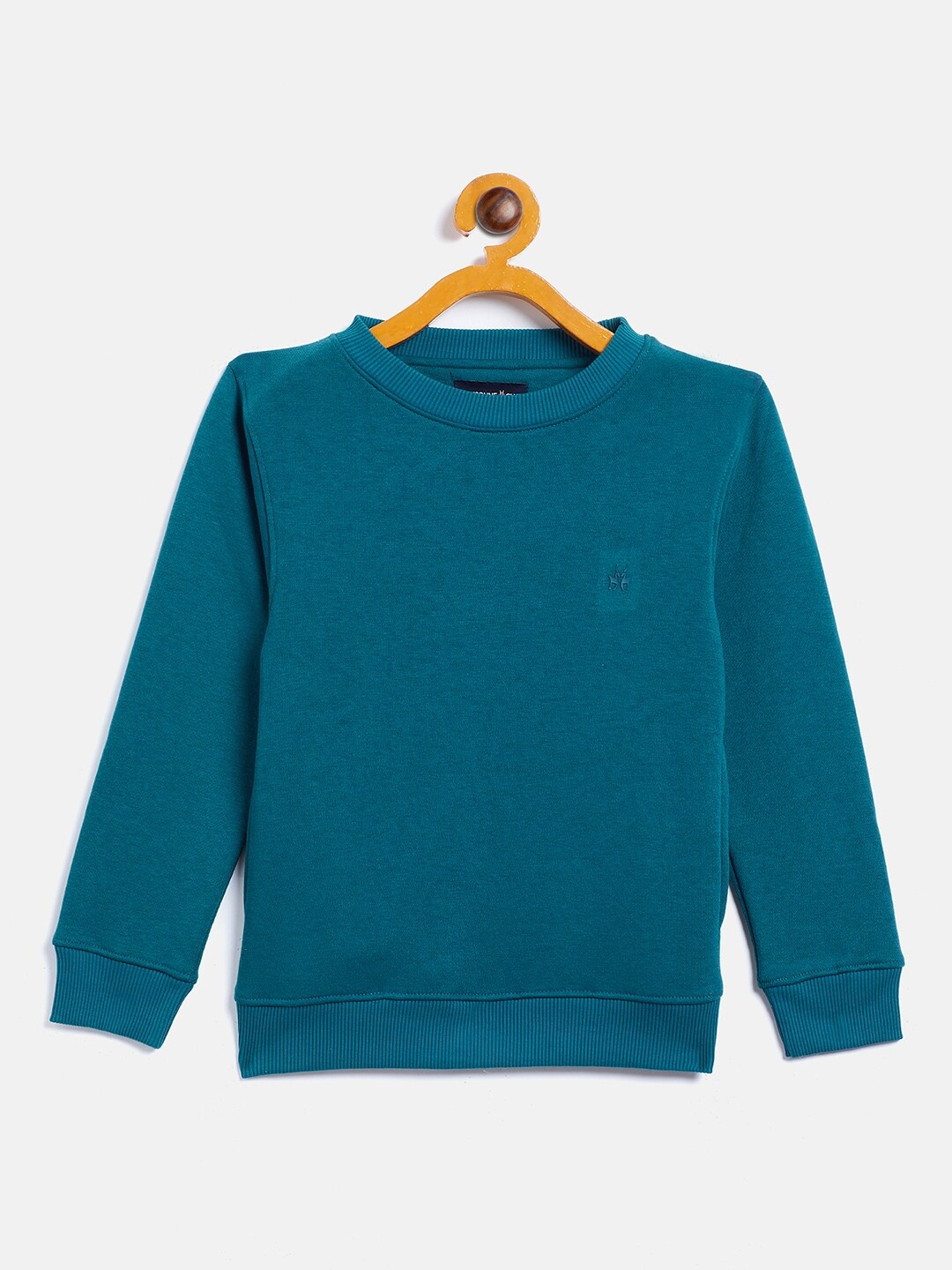 

Crimsoune Club Girls Blue Solid Sweatshirt