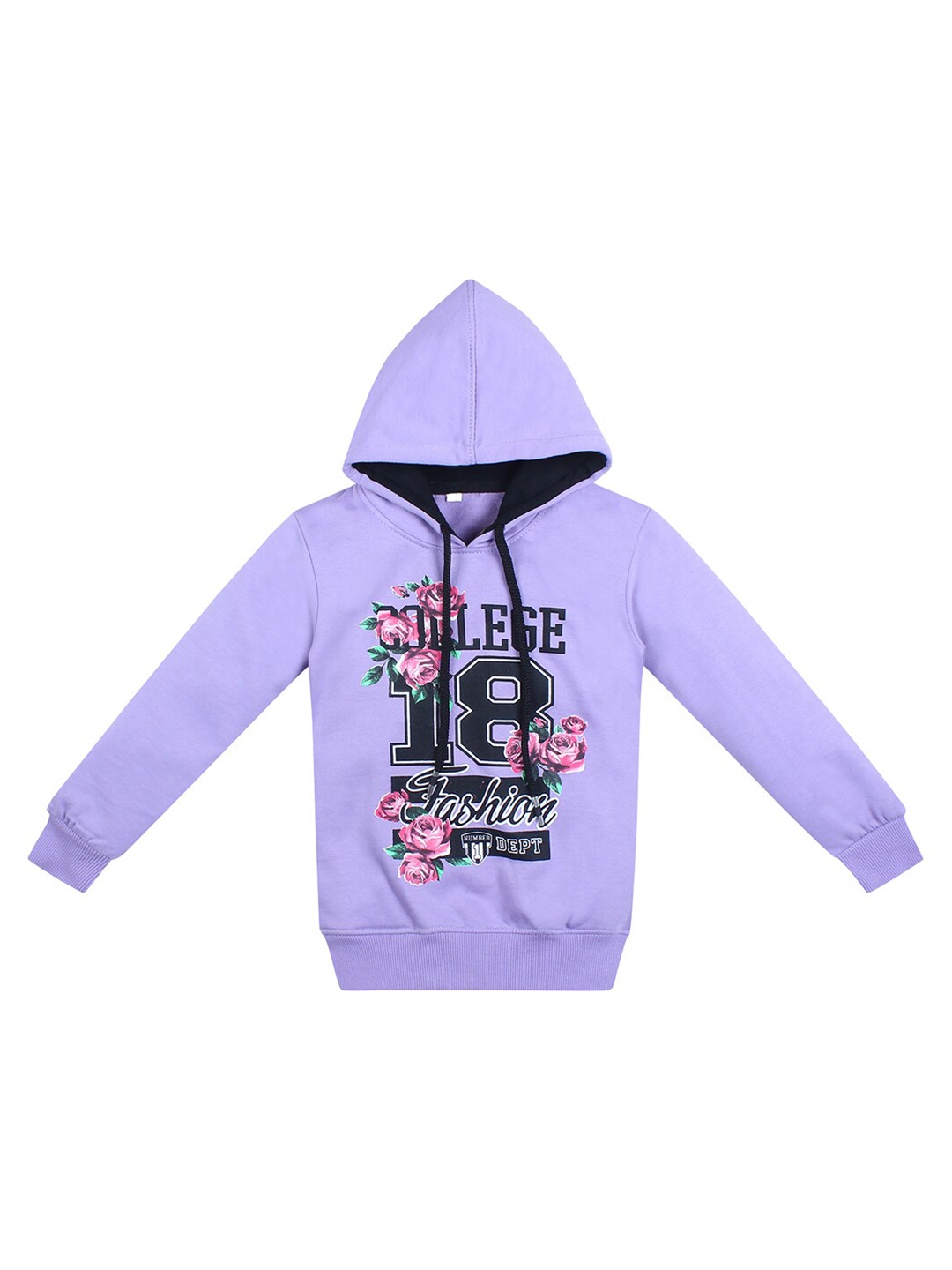 

Superminis Kids Purple Printed Hooded Sweatshirt