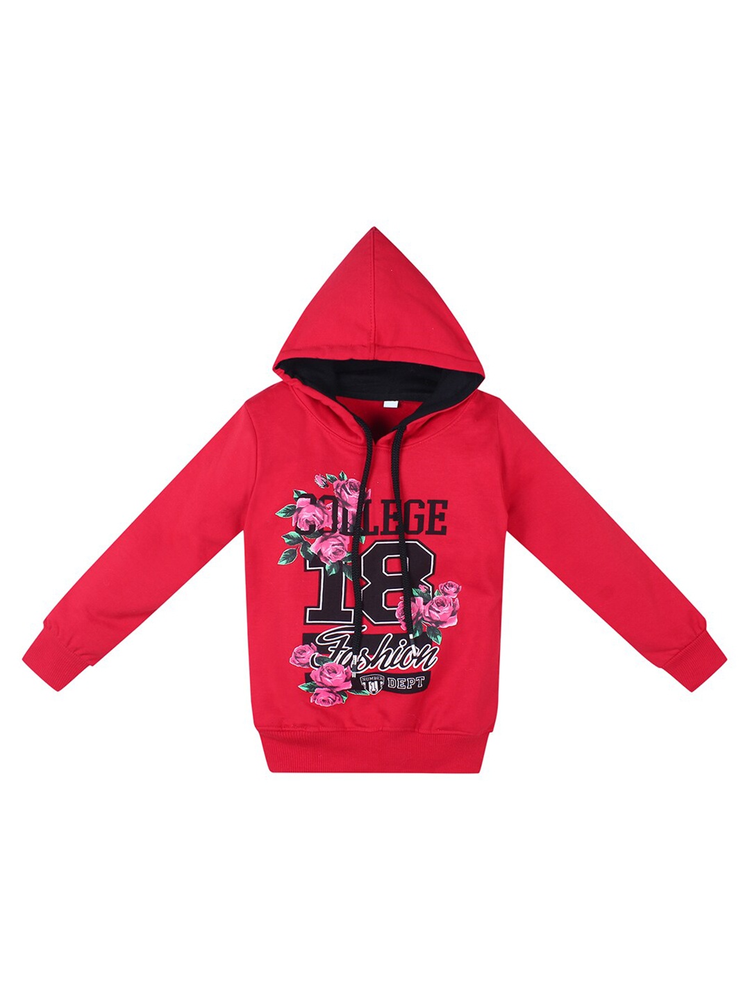 

Superminis Unisex Kids Pink Printed Hooded Sweatshirt