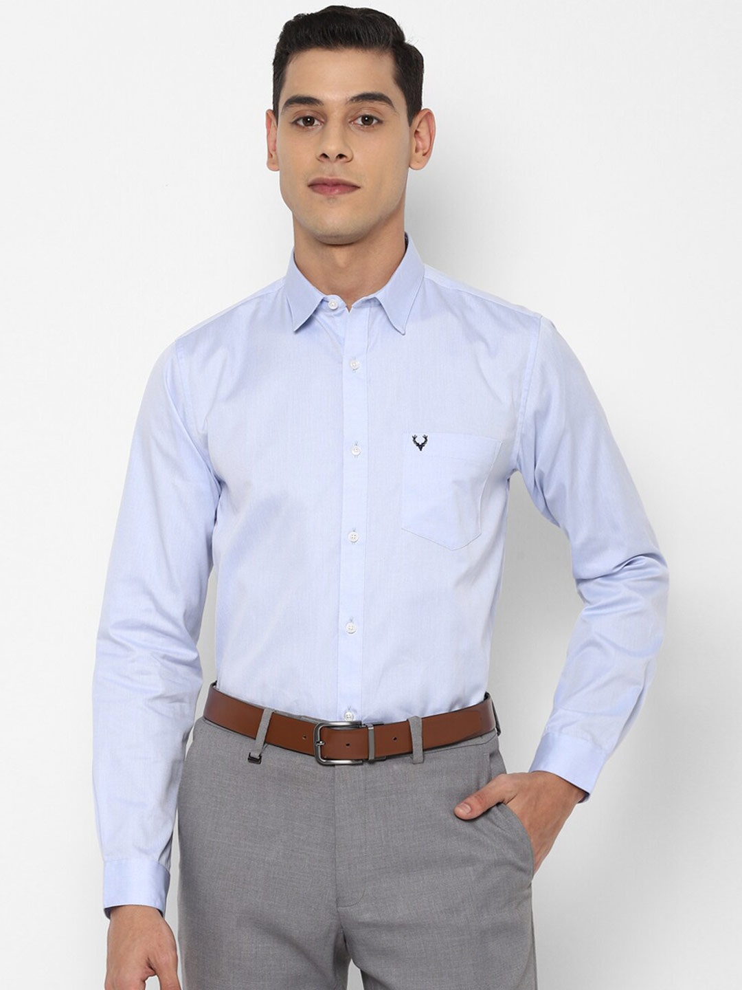 

Allen Solly Men Blue Slim Fit Opaque Formal Shirt