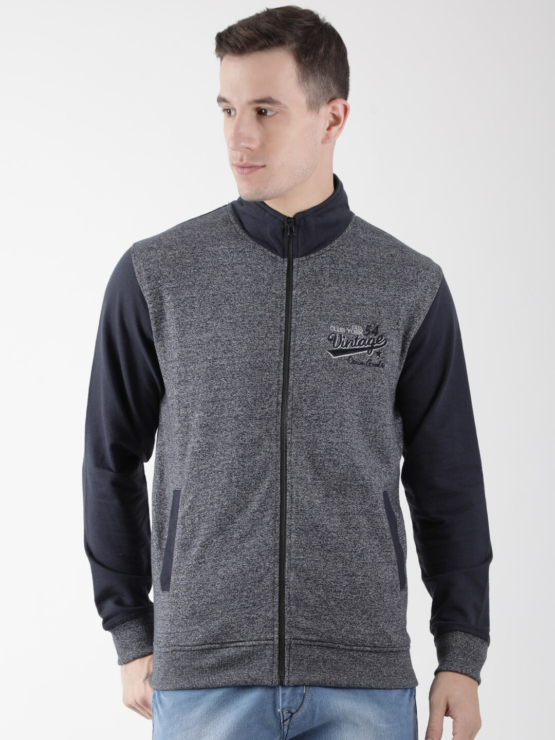 

Club York Men Grey Sweatshirt