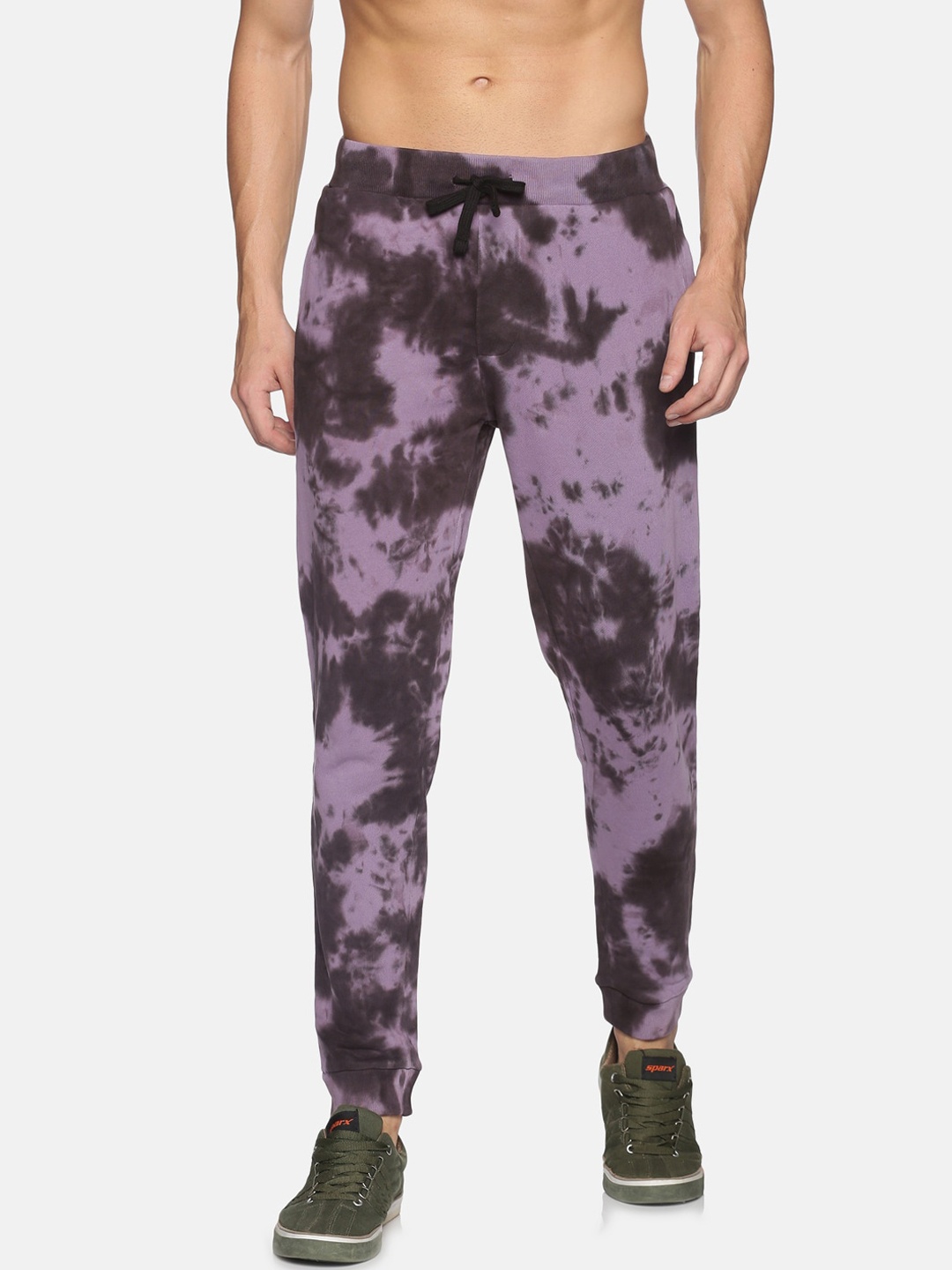 

Steenbok Men Purple Cloudy Printed Track Pants