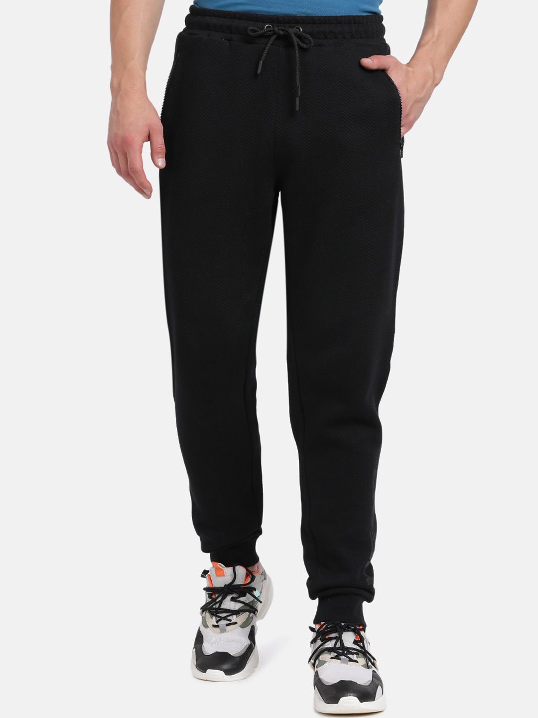 

Head Men Black Solid Cotton Slim Fit Joggers