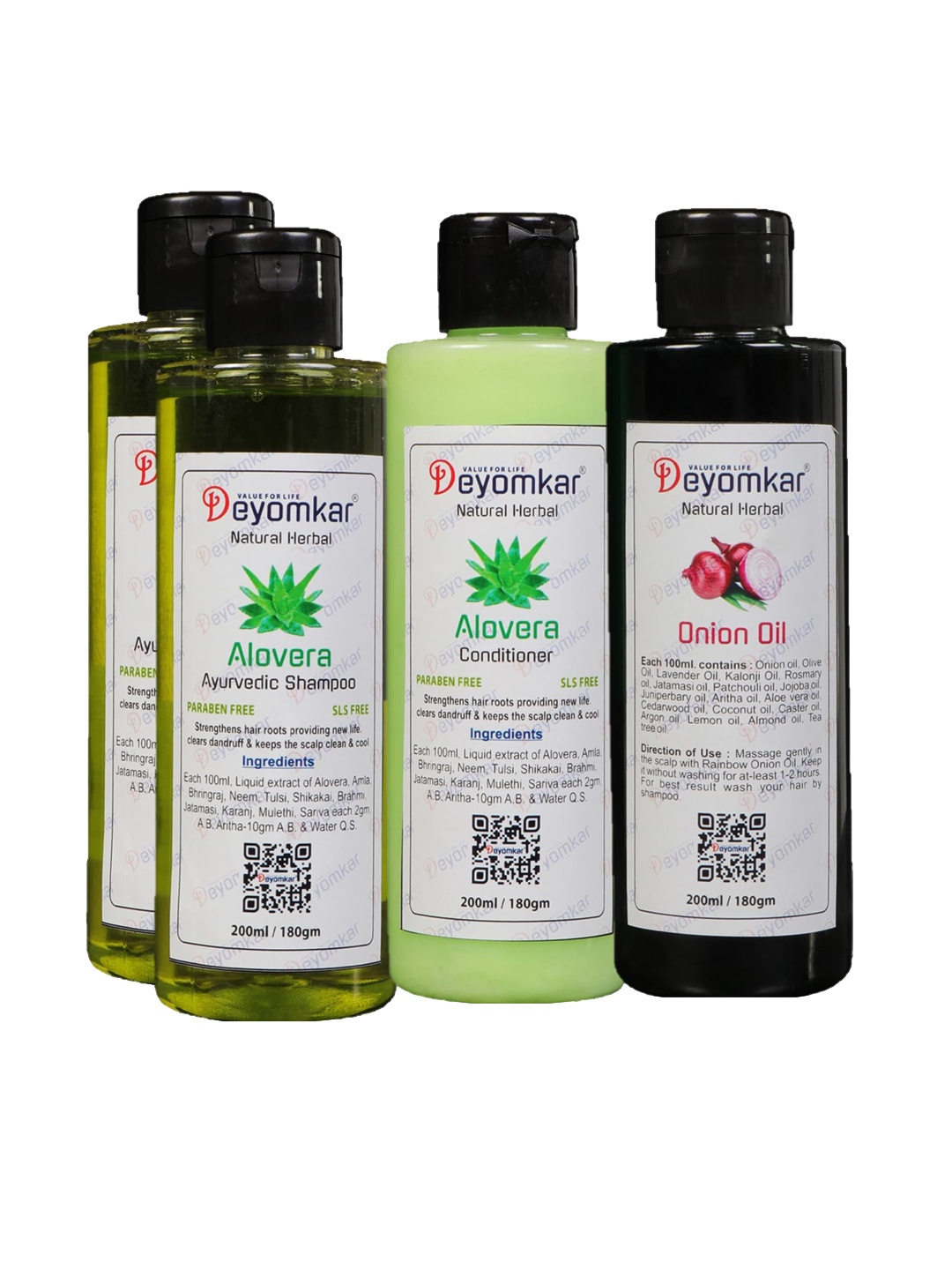

Deyomkar Set Of Set of Hair Oil, Shampoo & Conditioner, Green