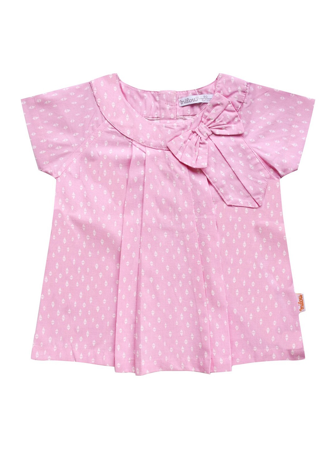 

milou Girls Pink Geometric A-Line Top