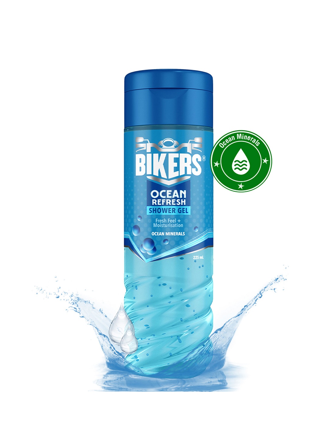 

BIKERS Ocean Refresh Moisturizing Fresh Feel Shower Gel 225 ml, Blue