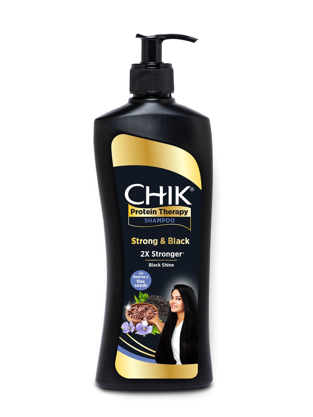 

Chik Protein Solutions Thick & Glossy Shampoo with Badam & Bhringraj Oil - 340 ml, Black