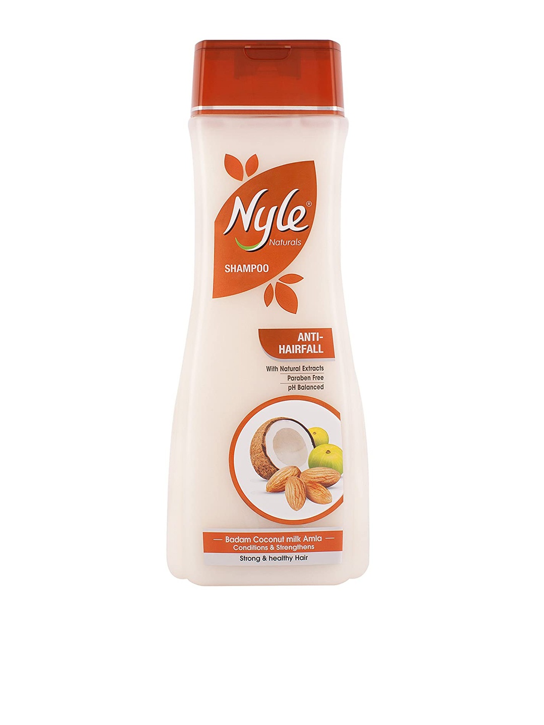 

Nyle Naturals Anti-Hairfall Shampoo with Badam Coconut Milk Amla 800 ml, White