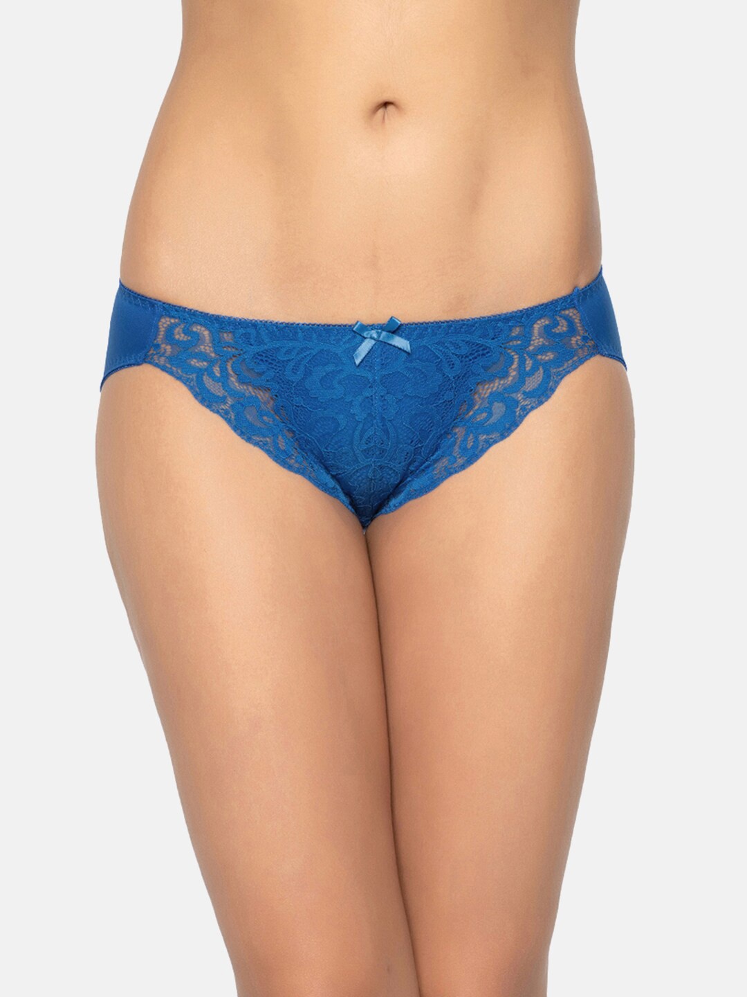 

Wacoal Women Blue Solid Lace Bikini Briefs