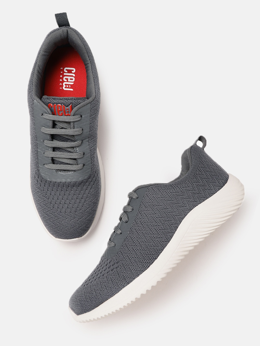

Crew STREET Women Grey Woven Design Sneakers