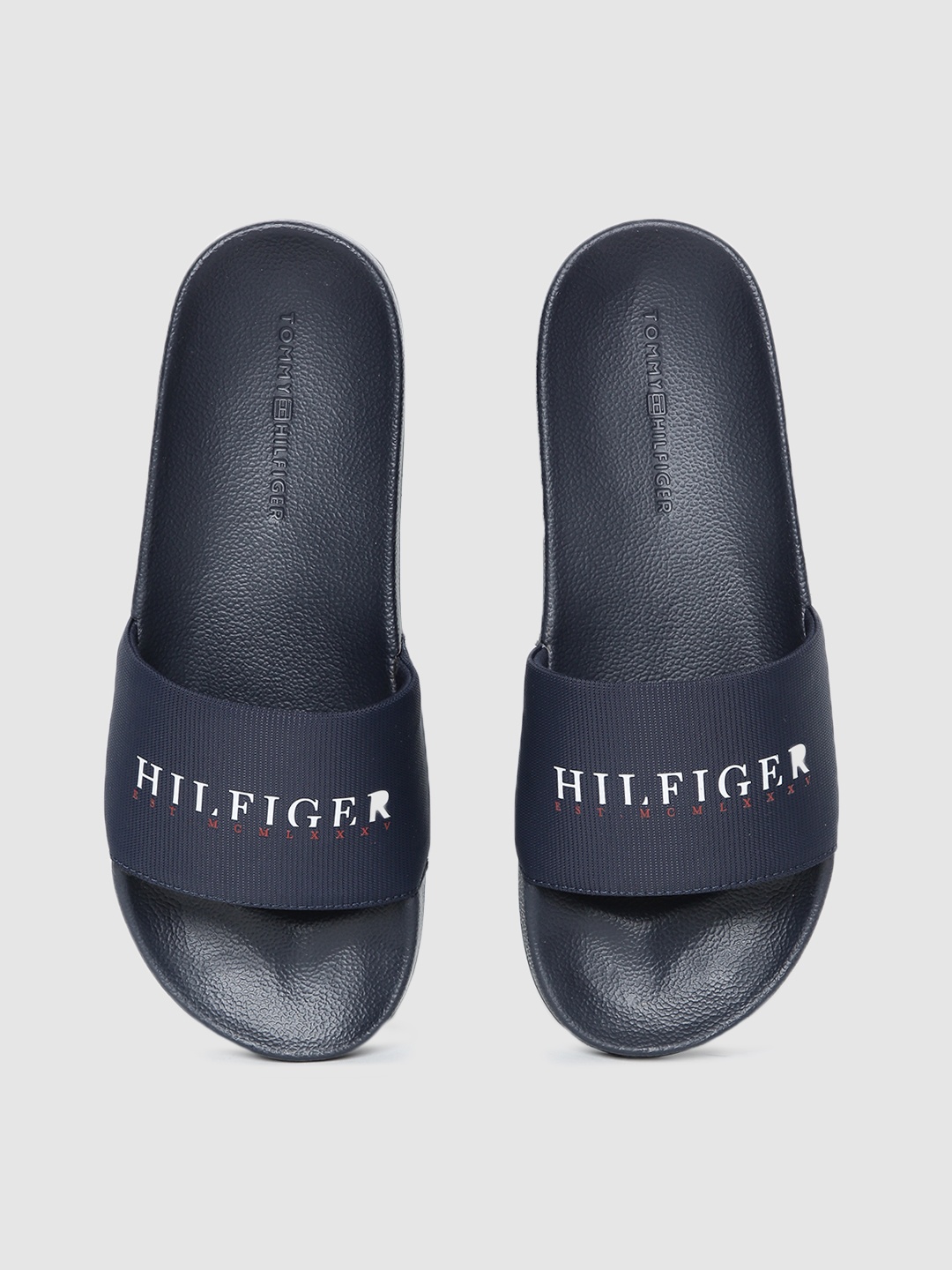 

Tommy Hilfiger Men Navy Blue Printed Seasonal Pool Sliders