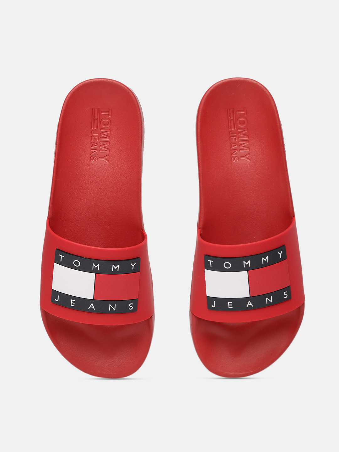 

Tommy Hilfiger Men Red Printed Sliders