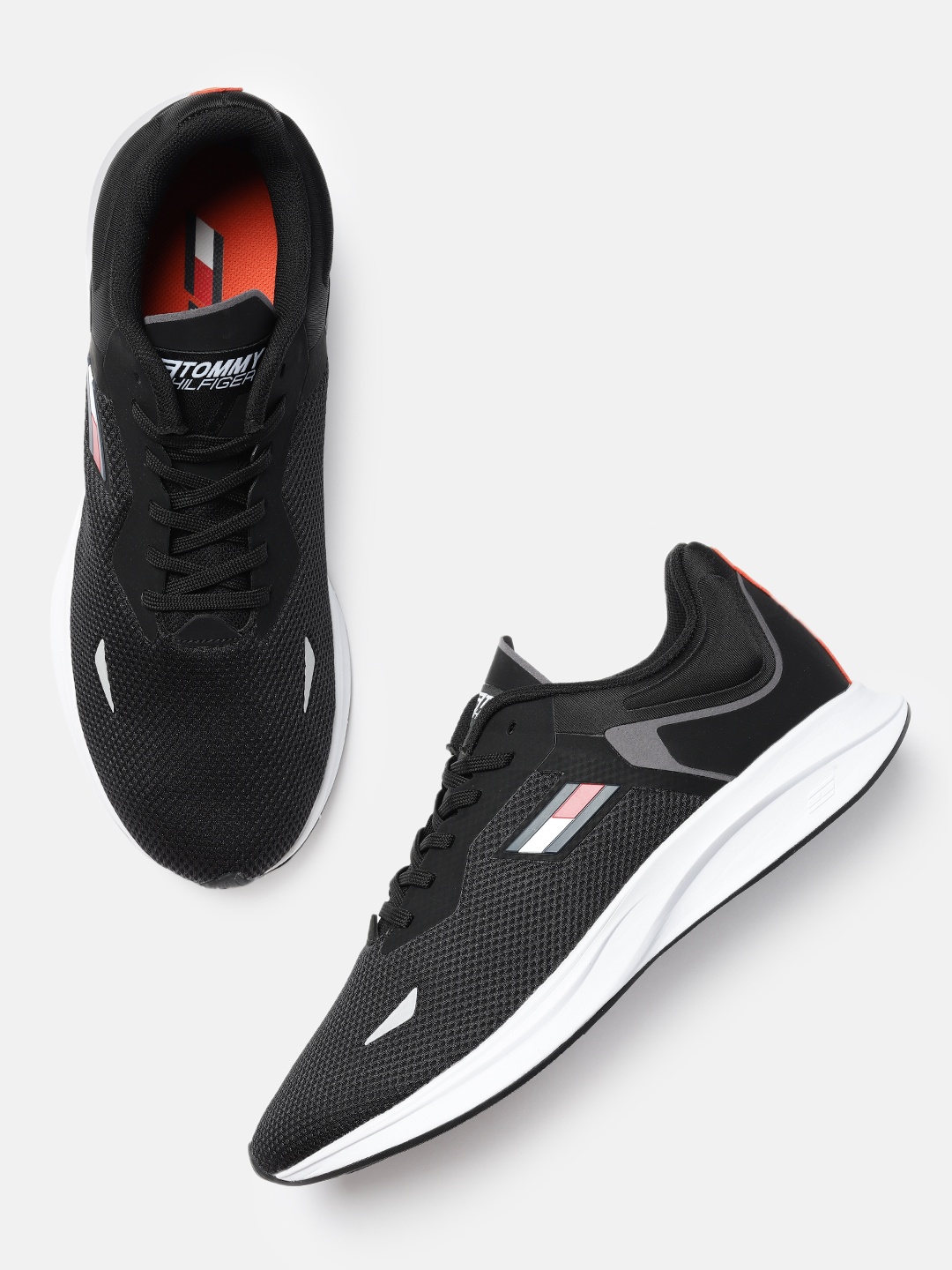 

Tommy Hilfiger Men Black Solid Sneakers