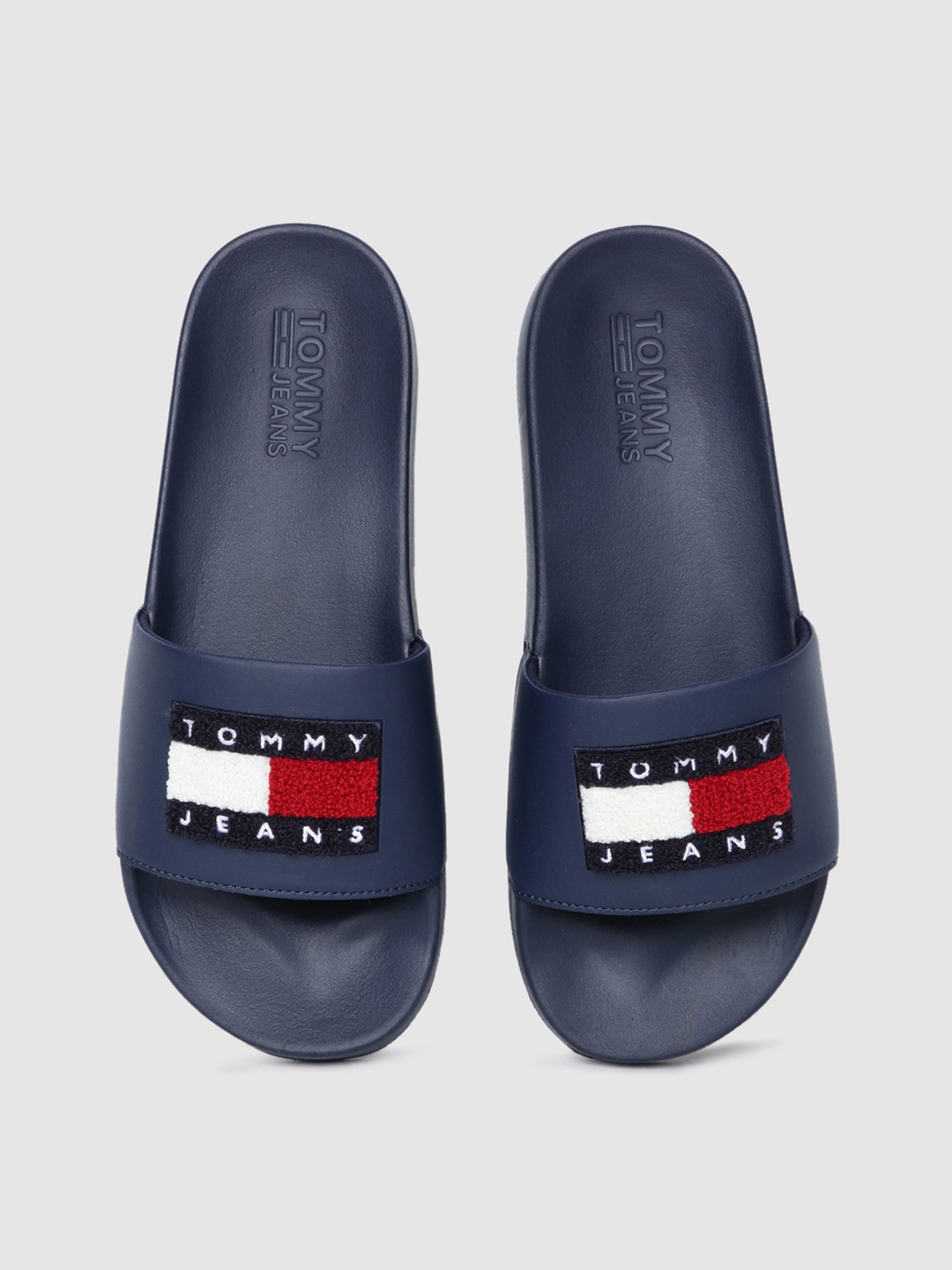 

Tommy Hilfiger Men Navy Blue Towelling Flag Sliders