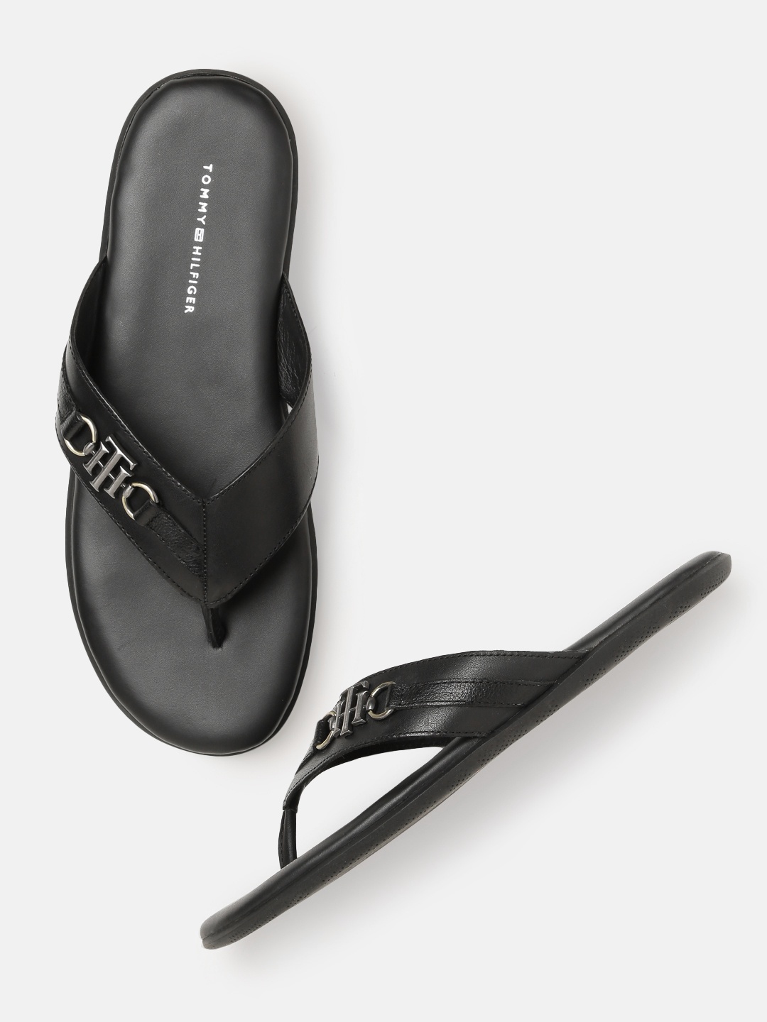 

Tommy Hilfiger Men Black Leather Sandals