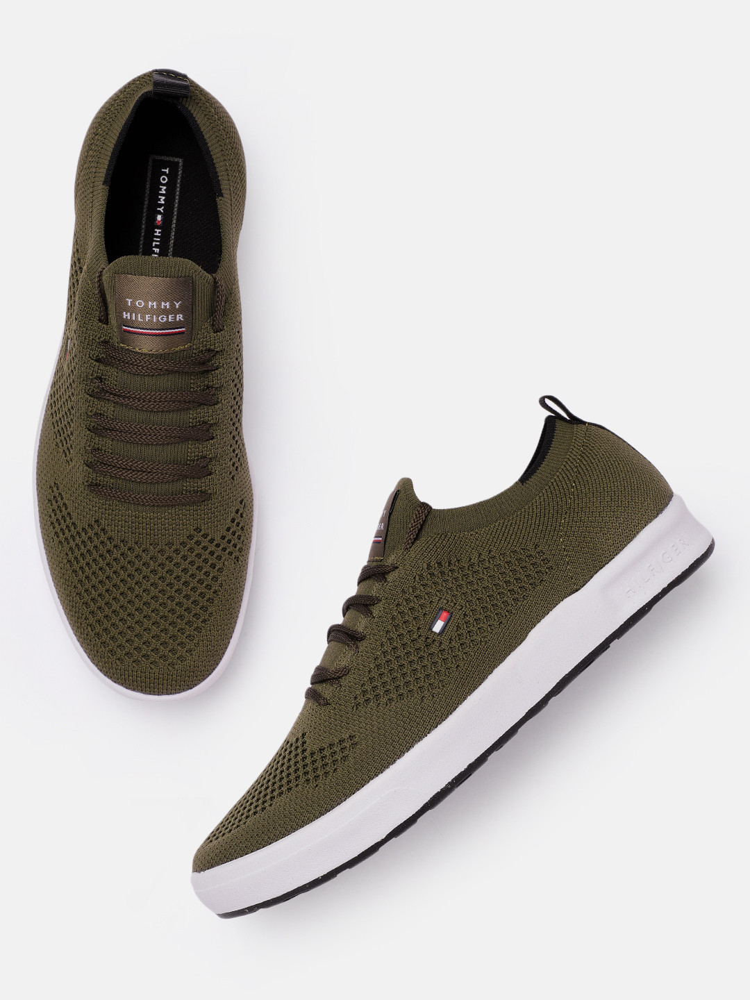 

Tommy Hilfiger Men Olive Green Sneakers