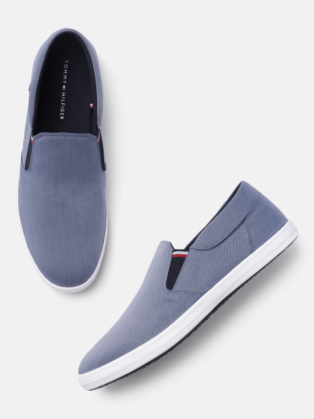 

Tommy Hilfiger Men Blue Slip-On Sneakers