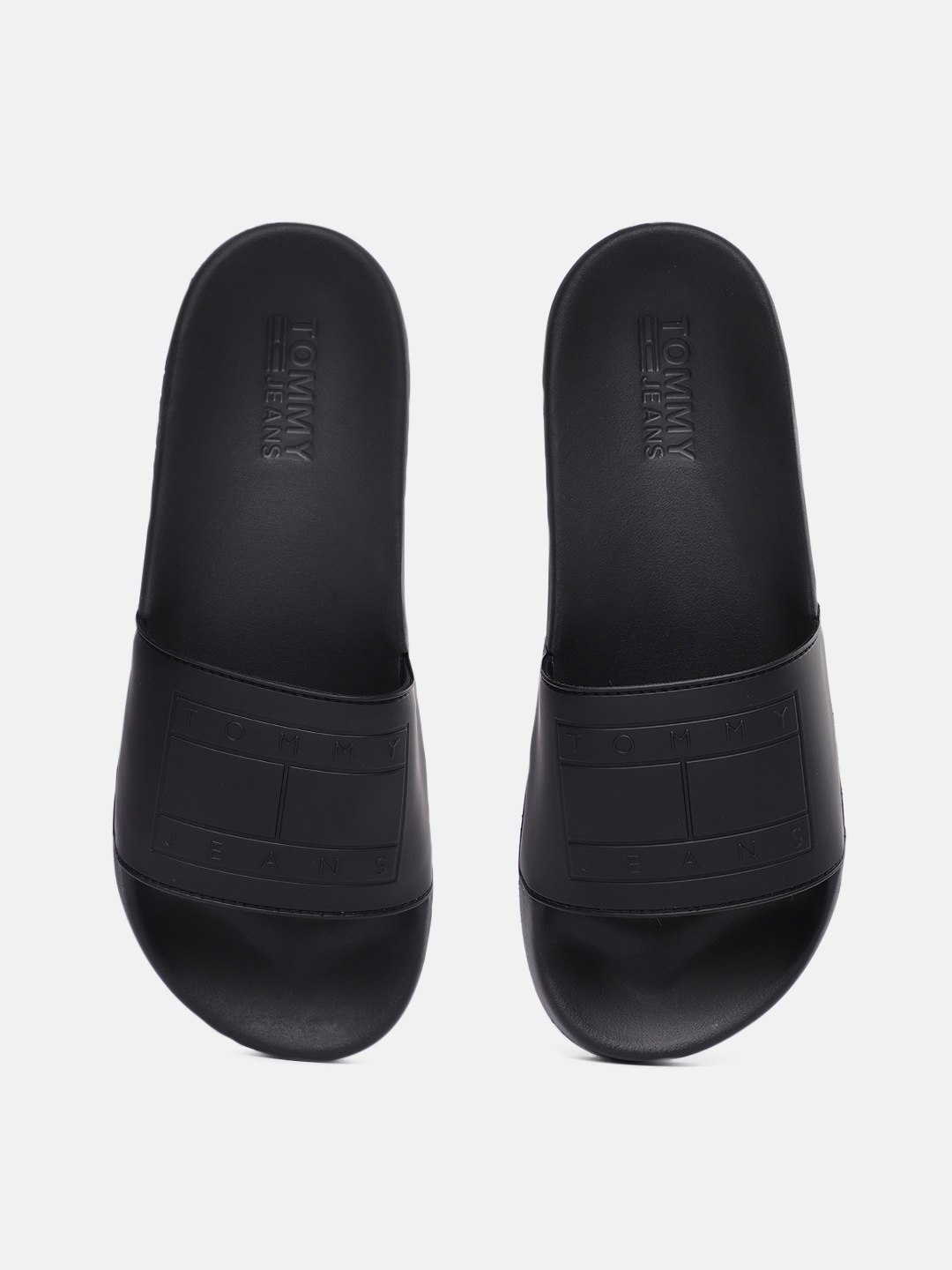 

Tommy Hilfiger Men Black Textured Sliders