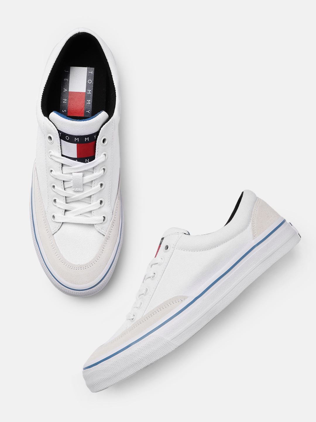 

Tommy Hilfiger Men White Solid Sneakers