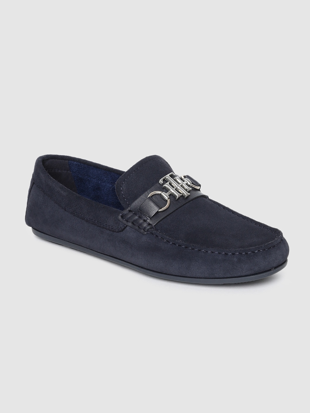 

Tommy Hilfiger Men Blue Suede Loafers