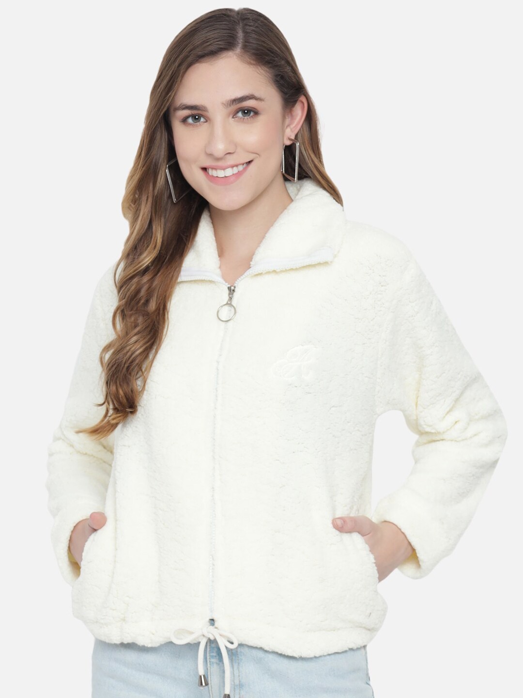 

ANTI CULTURE Women White Fur Sweatshirt