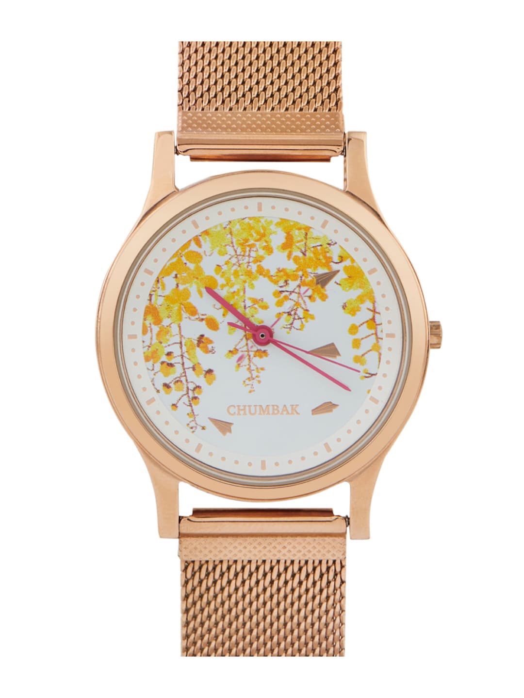 

TEAL BY CHUMBAK Women White Dial & Rose Gold Toned Straps Analogue Watch 8907605105951