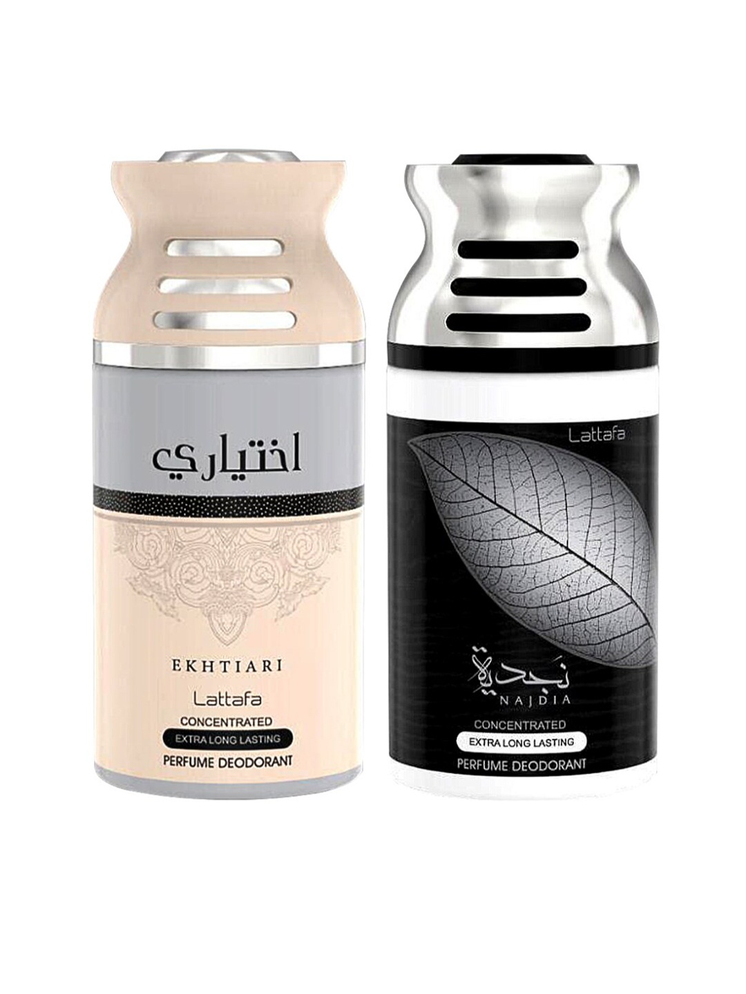 

Lattafa Pack of 2 Ekhtiari & Najdia Perfumed Deodorant Body Spray, Peach