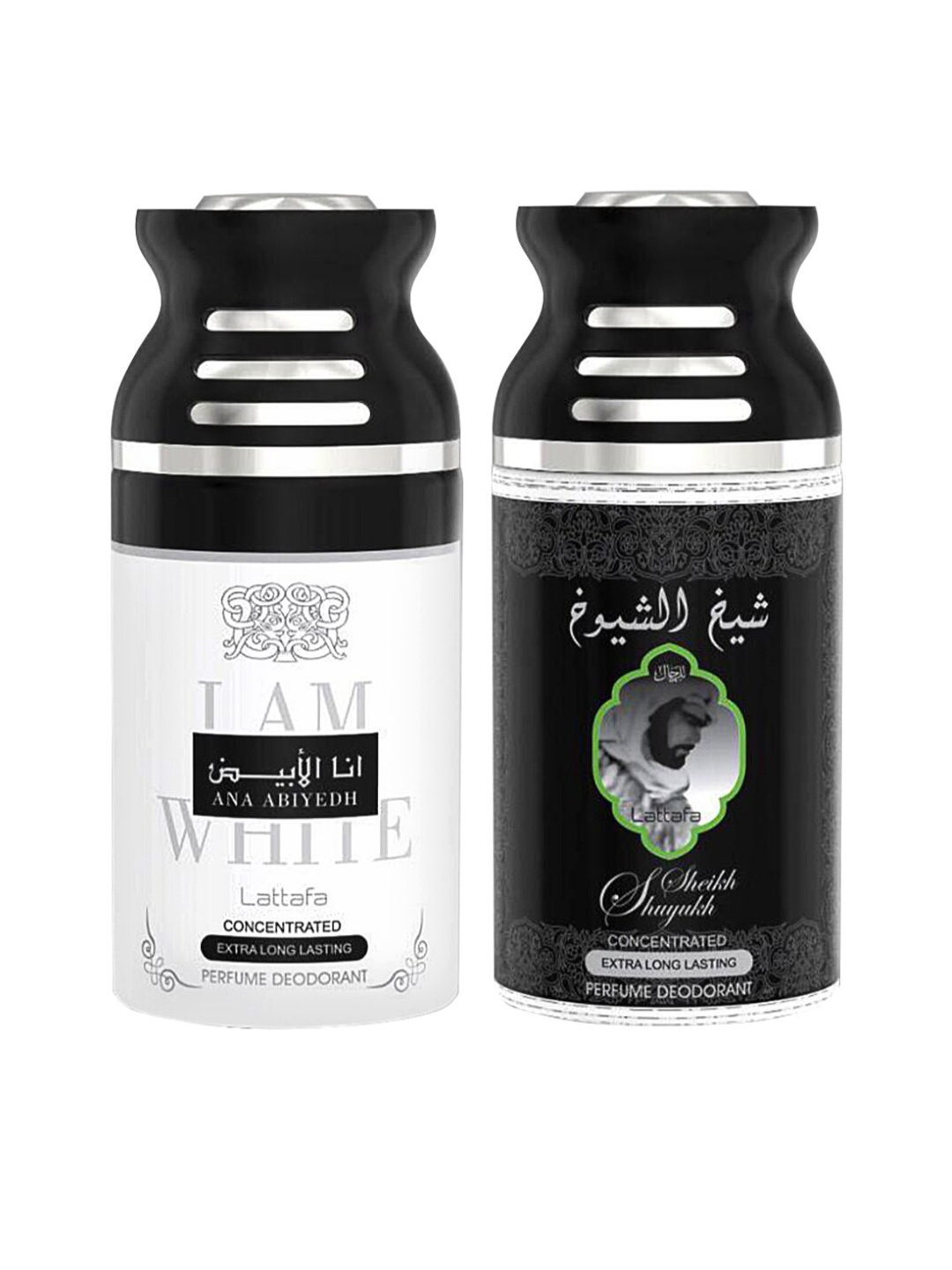 

Lattafa Pack of 2 Ana Abhiyedh Perfumed Deodorant BodySpray, 250ml, White