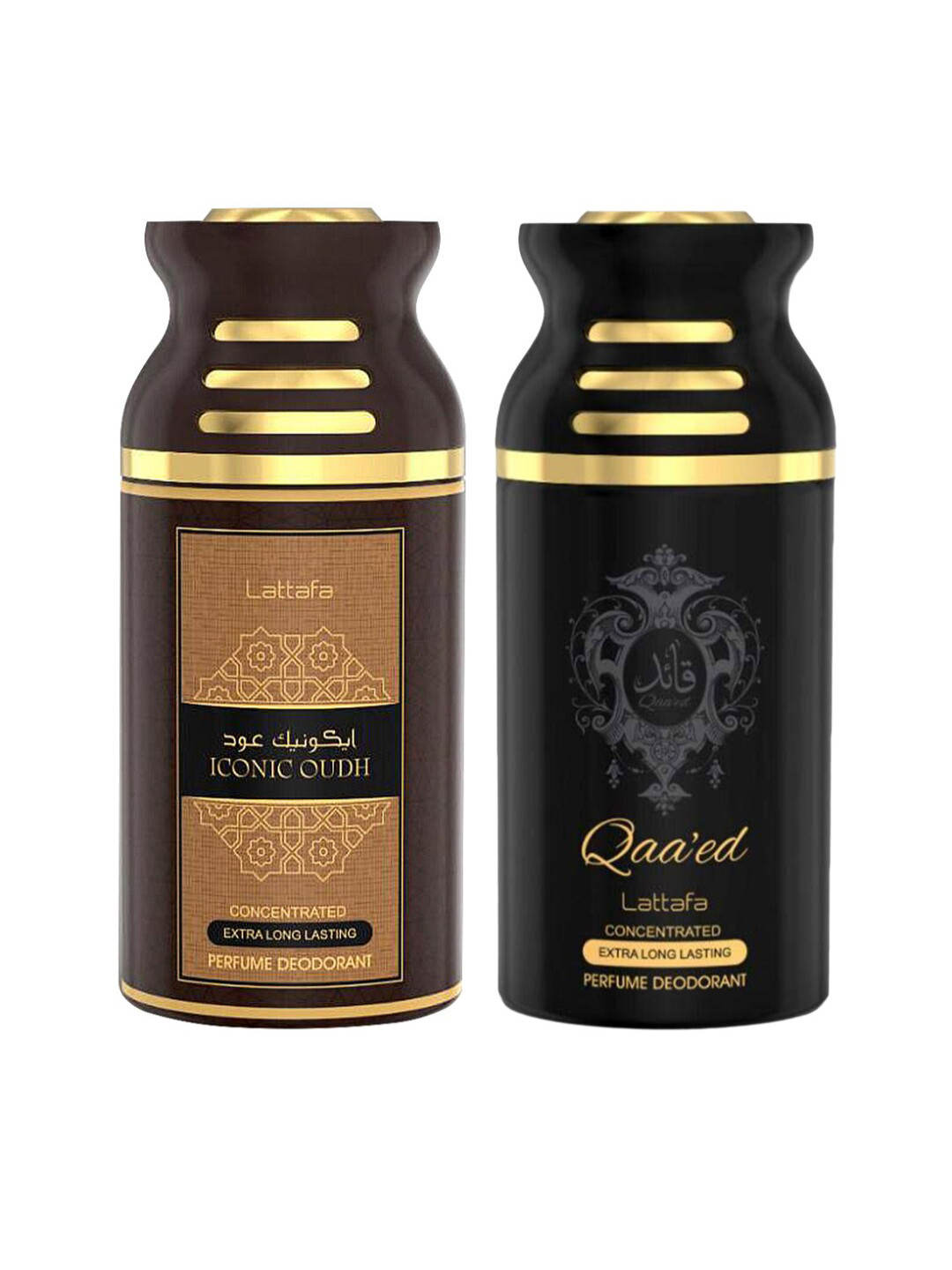 

Lattafa Pack of 2 Perfumed Deodorant Body Spray - 250ml Each, Brown
