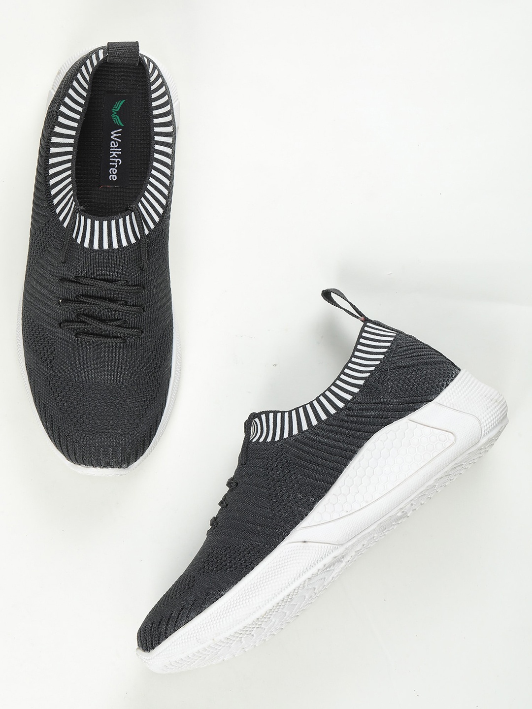 

Walkfree Women Black Textured Sneakers