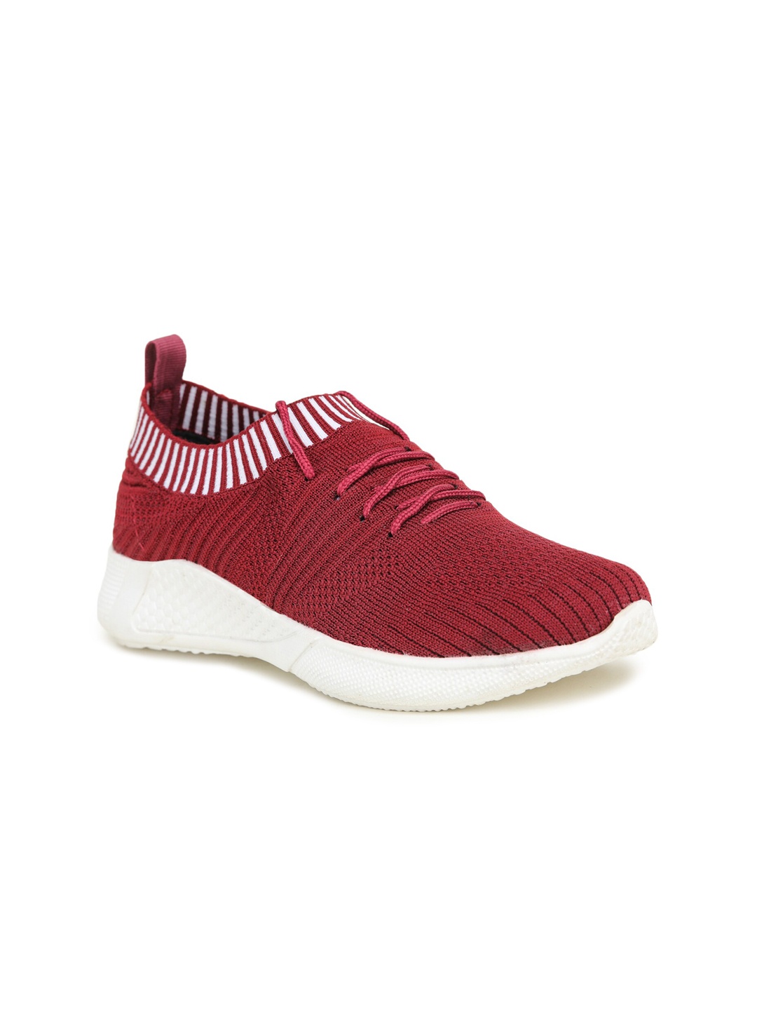 

Walkfree Women Maroon Woven Design Sneakers
