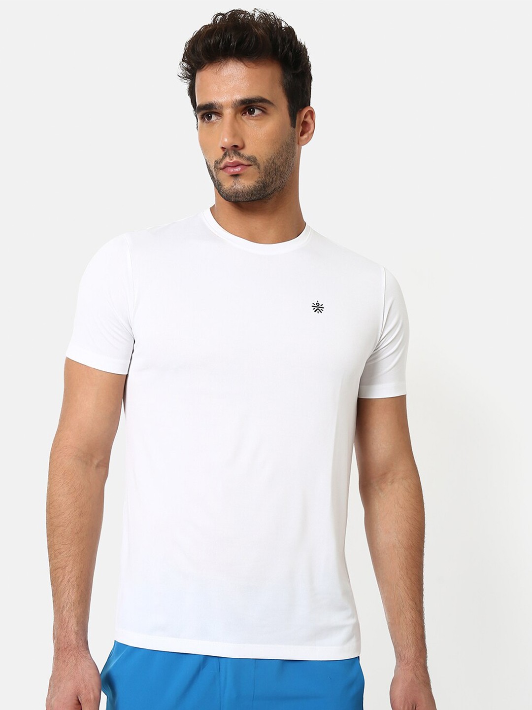 

CULT Men White Vitals Solid Running T-shirt