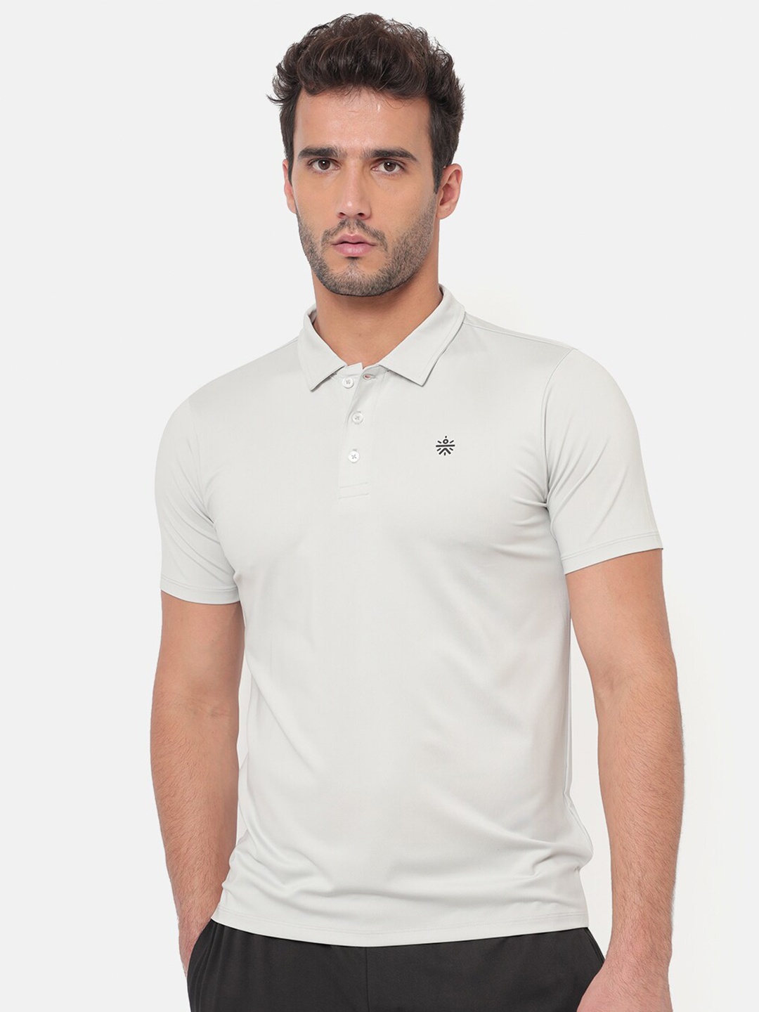 

Cultsport Men Grey Vitals Lifestyle Polo T-Shirt