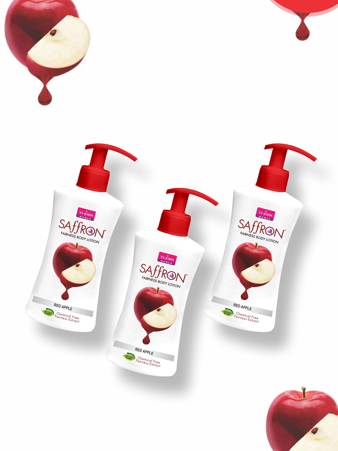 

VI-JOHN Pack Of 3 Body Lotion, White
