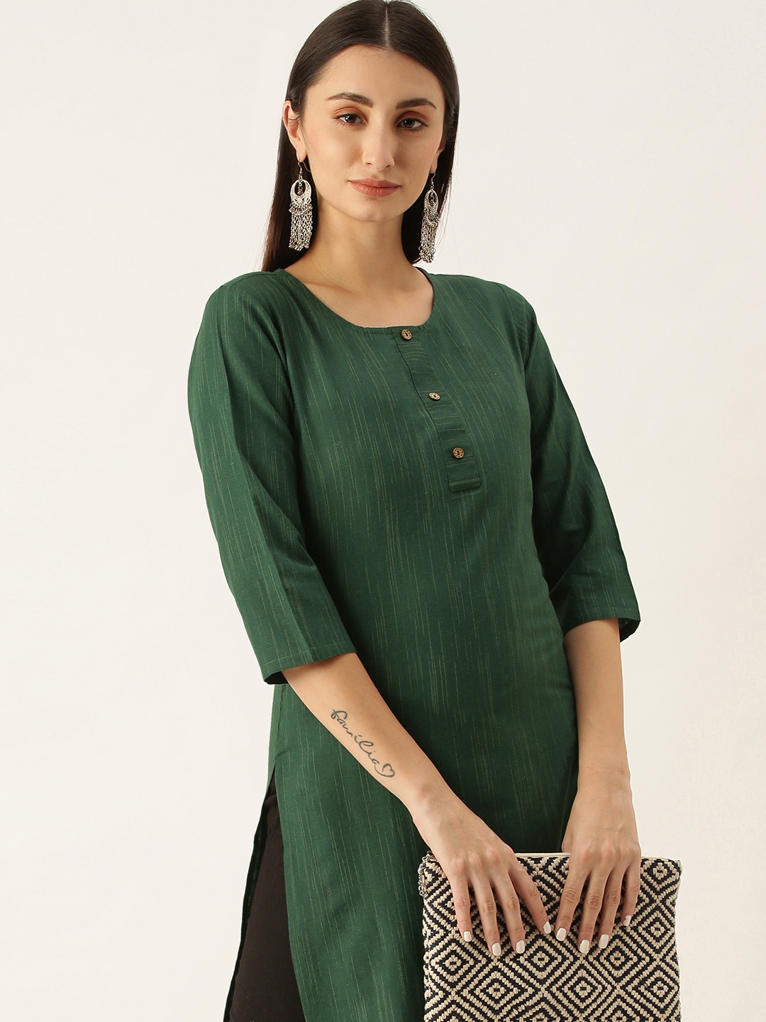 

Saanjh Teal & Green Kurti