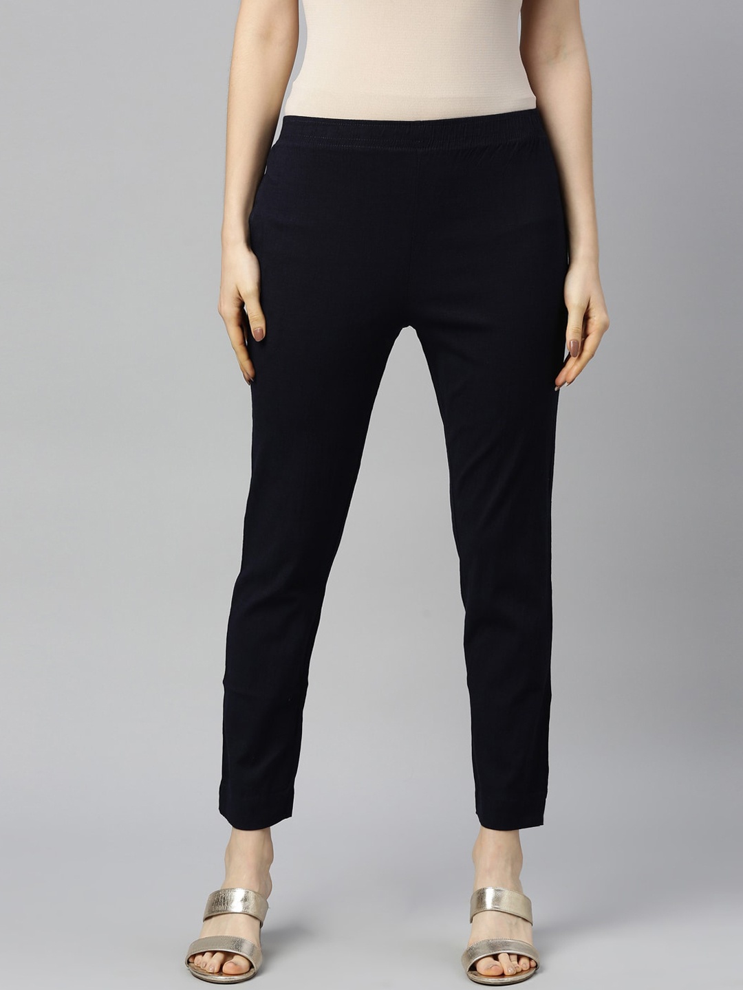 

GOLDSTROMS Women Navy Blue Trousers
