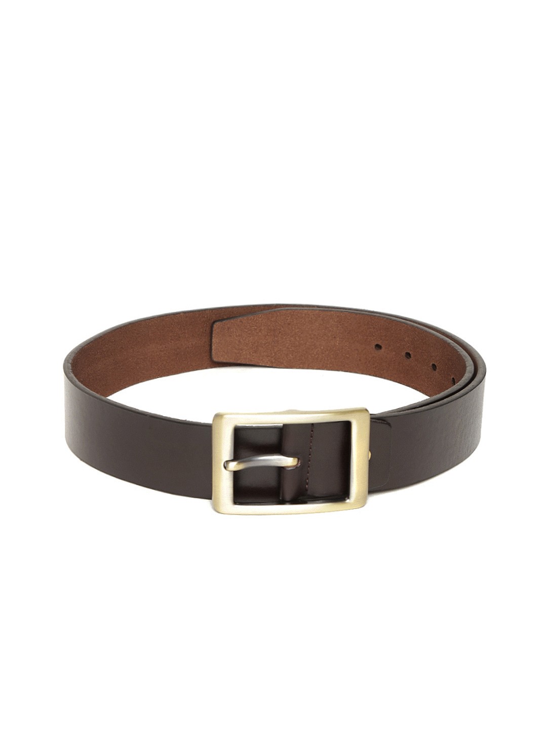 

Lino Perros Men Coffee Brown Genuine Leather Belt