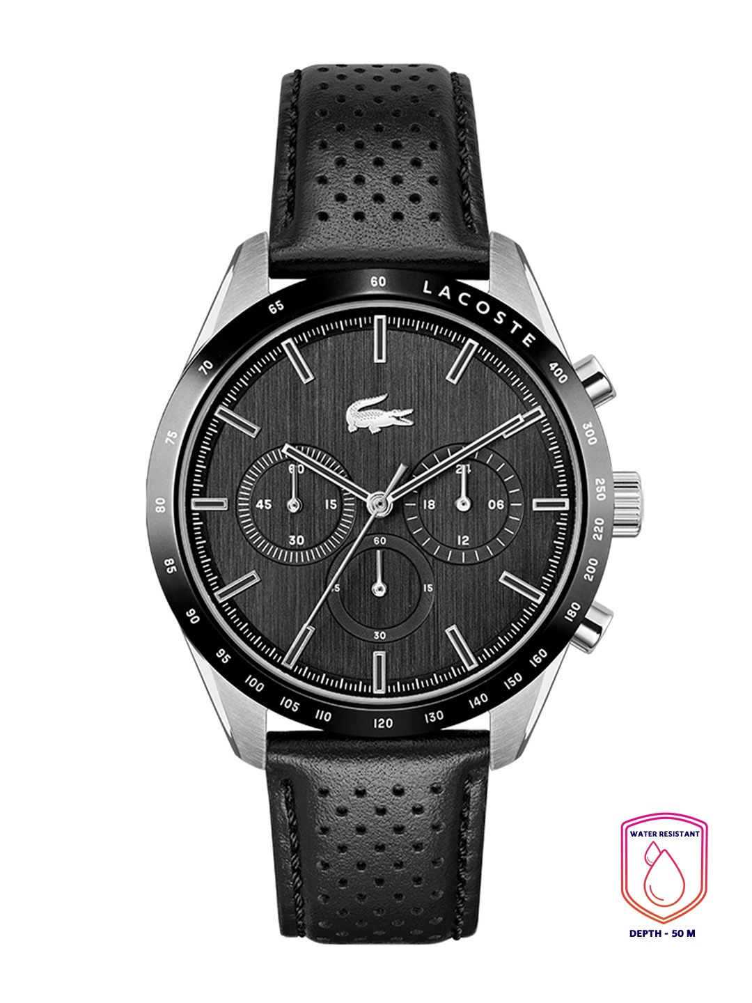 

Lacoste Men Black Analogue Chronograph Watch 2011109