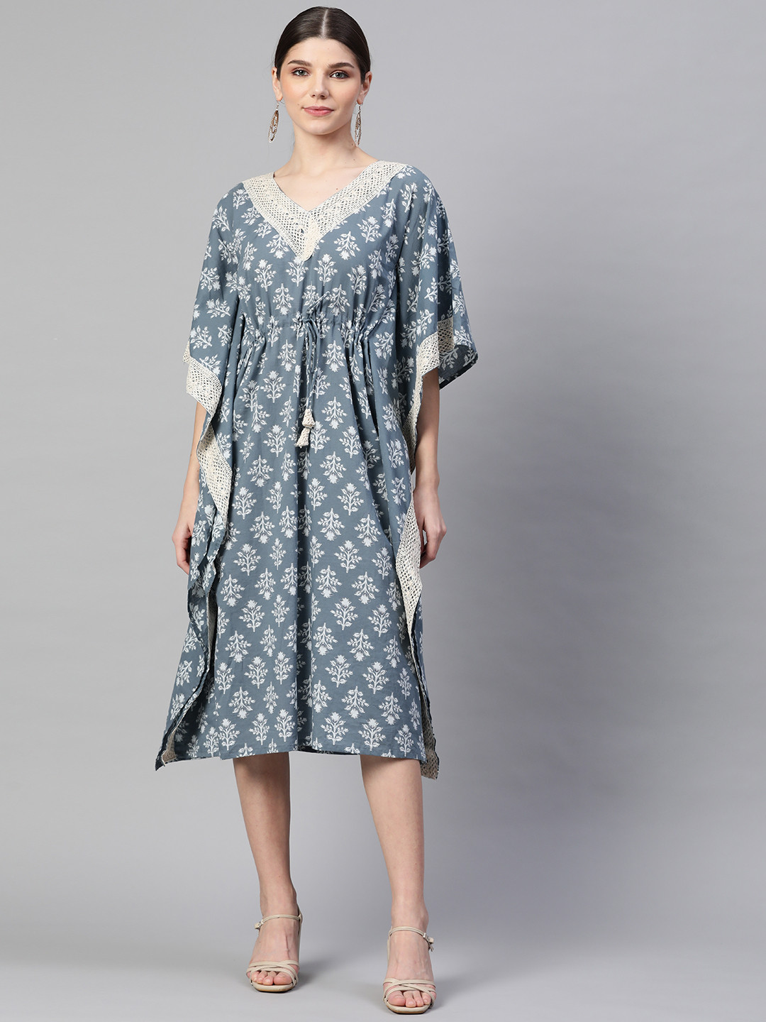 

Readiprint Fashions Grey Printed Nightdress