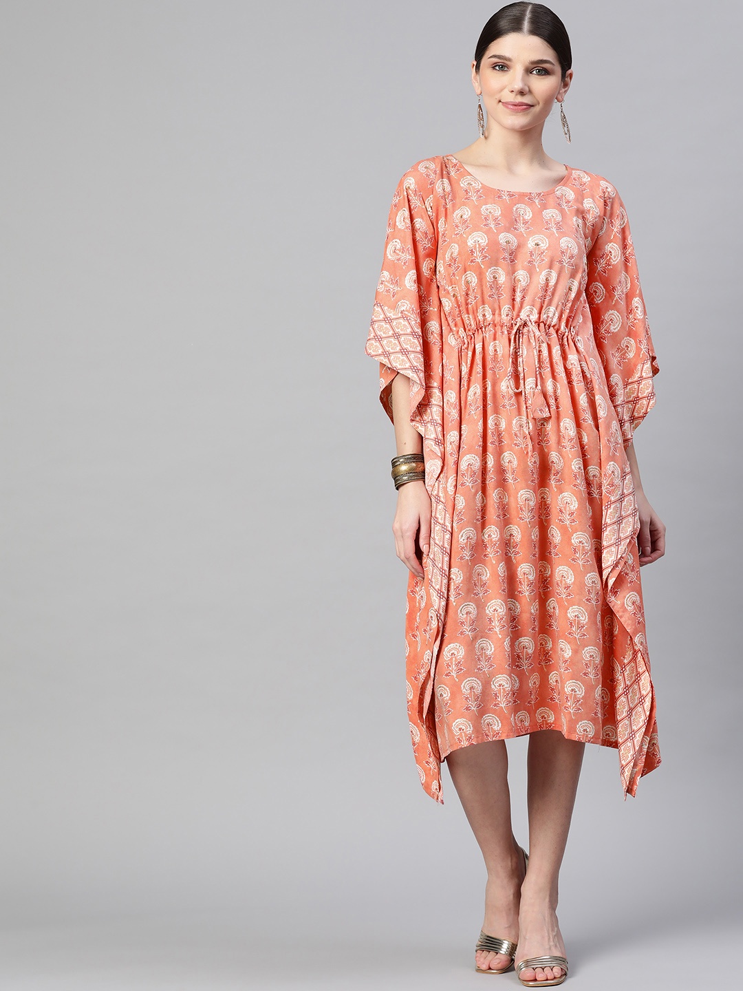 

Readiprint Fashions Peach-Coloured Printed Nightdress