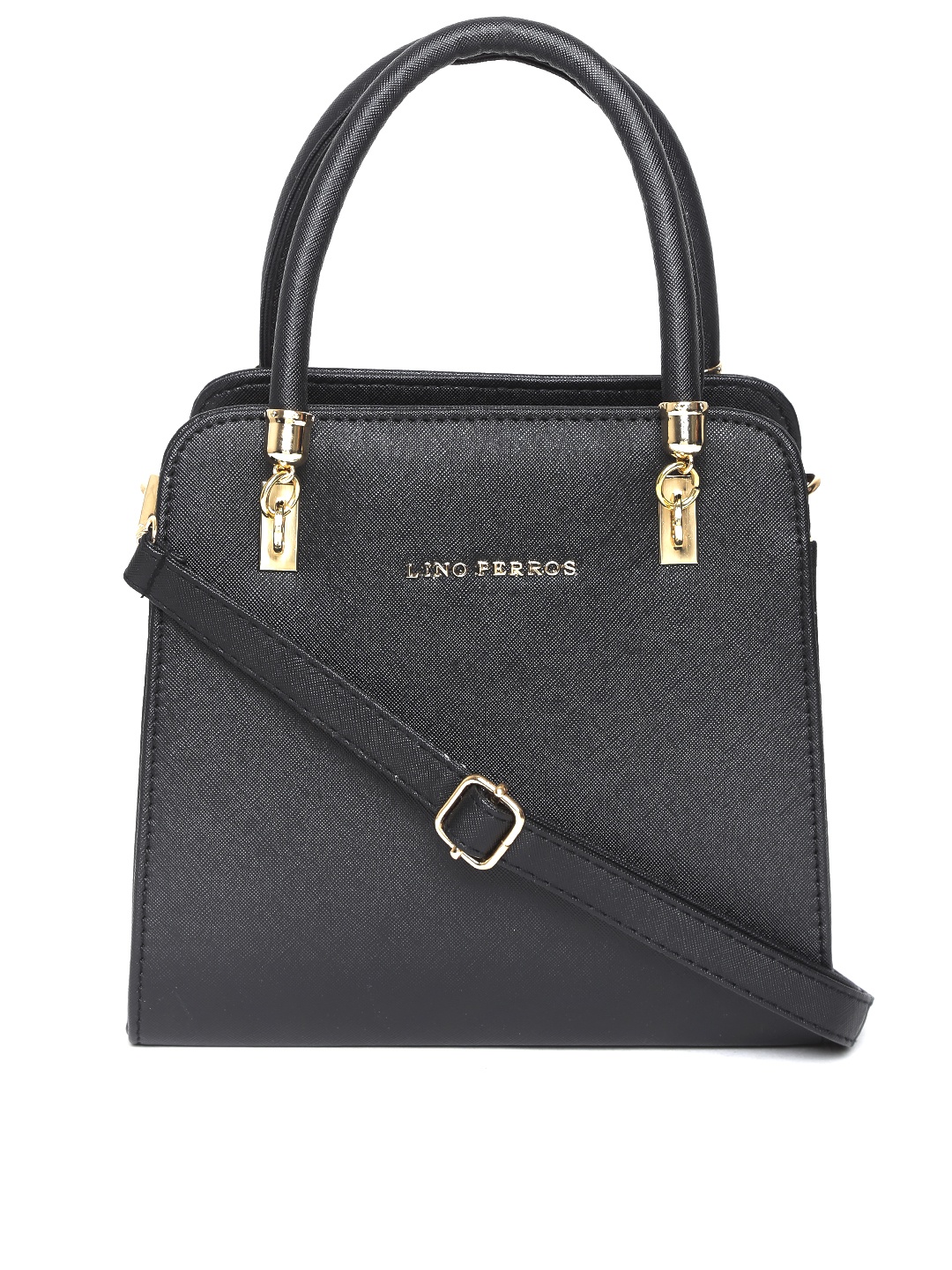 

Lino Perros Black Handbag with Sling Strap
