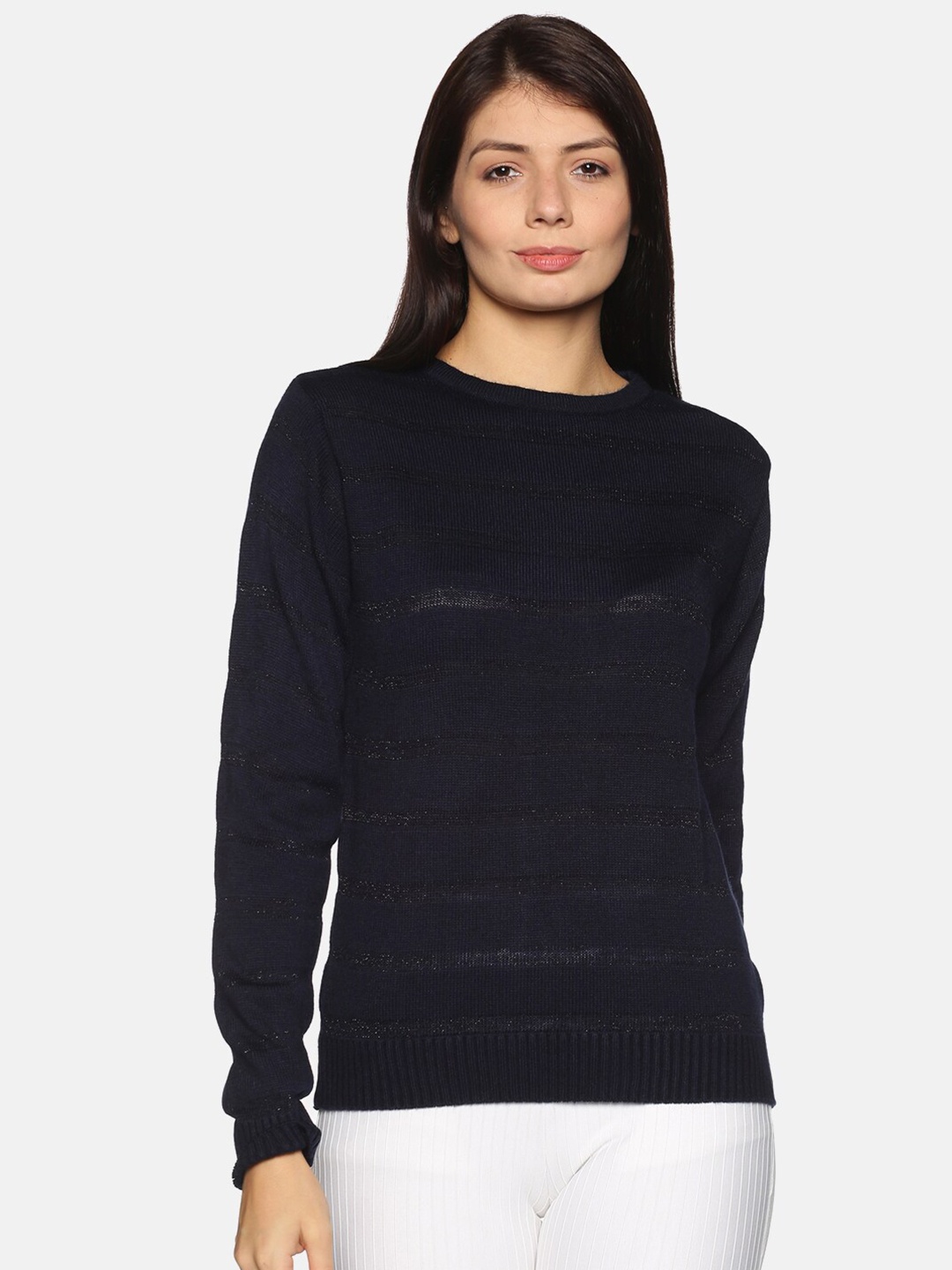 

BEVERLY BLUES Women Navy Blue Pullover