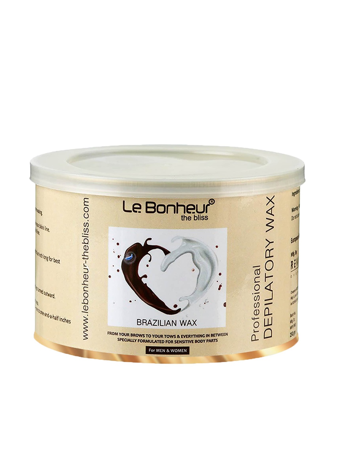 

Le Bonheur Stripless Brazilian Liposoluble Wax, Cream