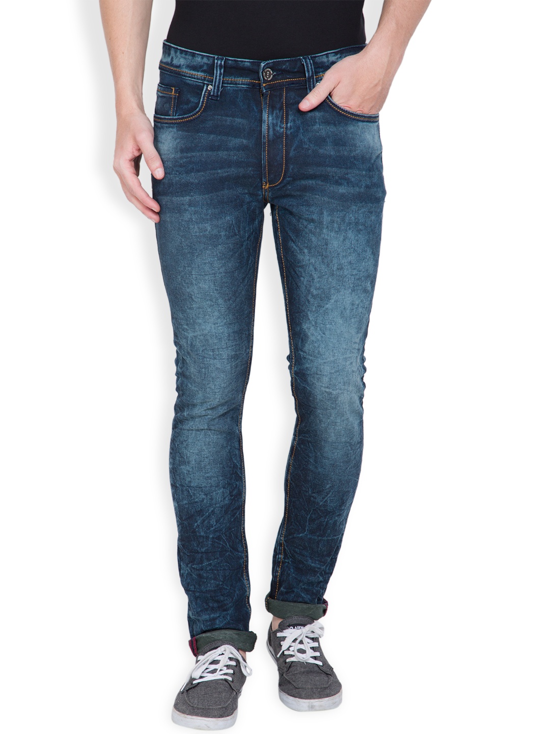 

LOCOMOTIVE Blue Slim Stretchable Stretchable Jeans